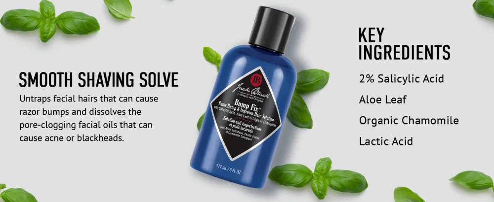 Jack Black Bump Fix Razor Bump & Ingrown Hair Solution, 6 Fl Oz (Pack of 1) - Jack, Black, Jack Black, Men, Mens, Face, Body, Hair, Shave, Clean, Wash, Cleanser, Oil, Lotion