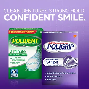 Super Poligrip Comfort Seal Denture and Partials Adhesive Strips, 40 Count (Pack of 4) - poligrip