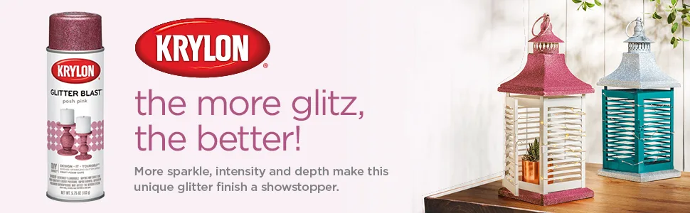 Krylon K03804A00 Glitter Blast Glitter Spray Paint for Craft Projects, Diamond Dust, 5.75 oz Diamond Dust 5.75 oz - Krylon Glitter Blast spray paint. More sparkle, intensity and depth. Unique glitter finish.