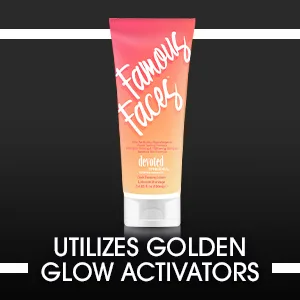 Devoted Creations Famous Faces Skin Perfecting Hypoallergenic Facial Tanning Lotion, 3.4 Fl. Oz. - Utilizes golden glow activators
