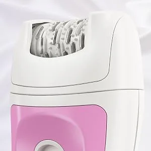 & Silky Total Coverage Epilator, Electric Tweezing System, Pink, EP7010E - angle reach sensitive skin