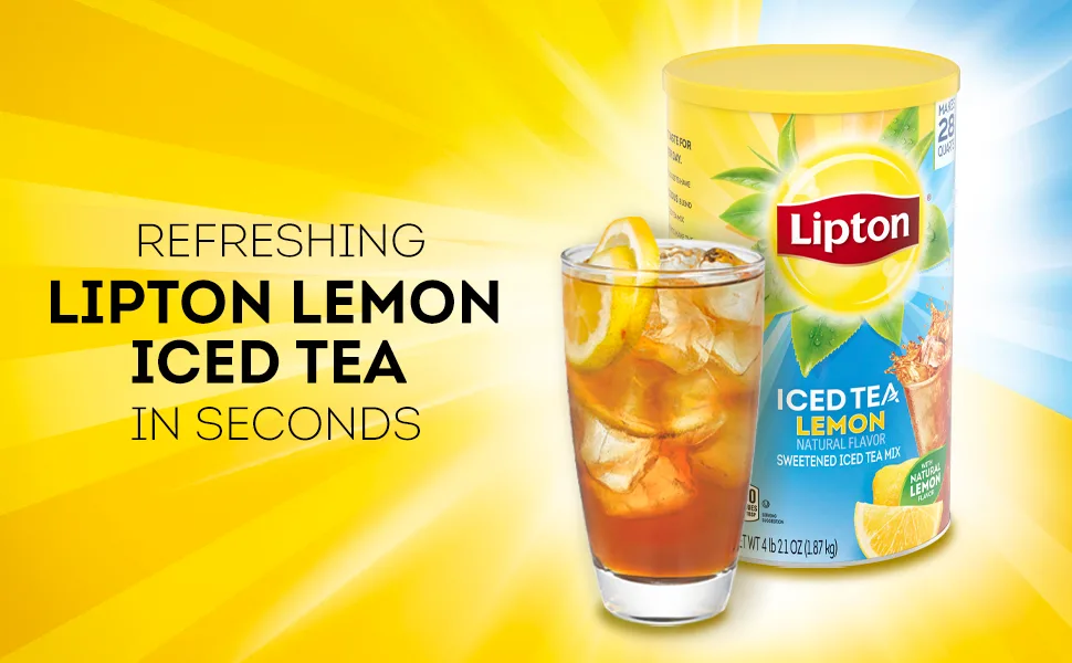 Lipton Powdered Sweetened Lemon Black Tea Mix, Great for Party, Iced Tea Mix (28qt) - Lipton Iced Tea Mix, 28 qt.