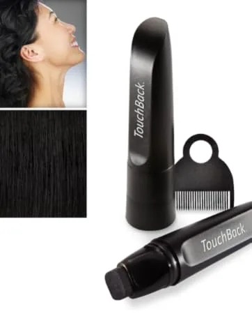 TouchBack PRO Gray Root Touch Up Marker Applicator - Real Hair Color Dark Brown - TouchBack PRO Marker medium brown dark brown rich black gray root touch up