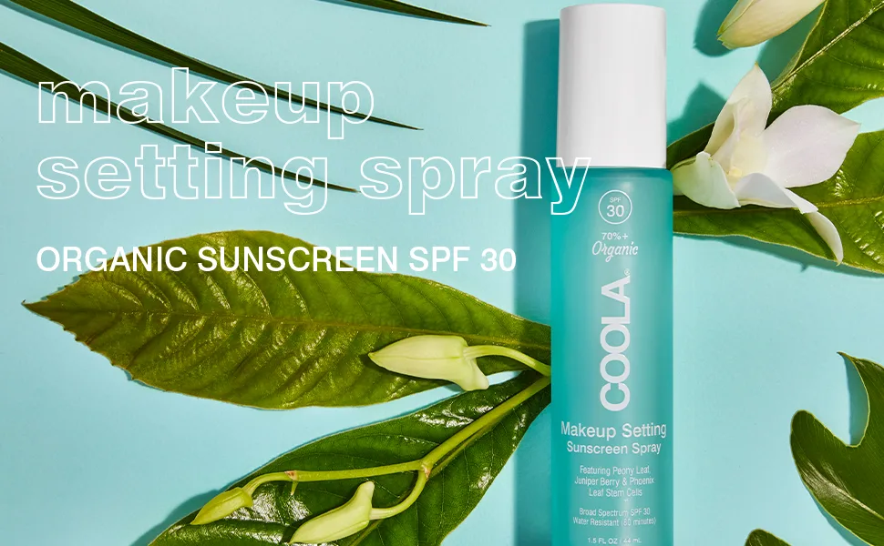 Coola Face Makeup Setting Spray SPF 30 Infused With Hyaluronic Acid 1.5 OZ - MAKEUP SETTING SPRAY ORGANIC SUNSCREEN SPF 30