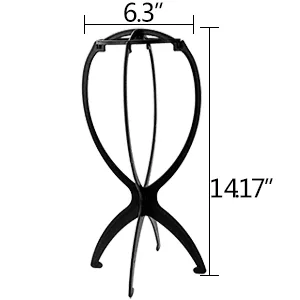Wig Stand Holder-Rbenxia 6pcs Portable Durable Plastic Folding Wig Holder Hairpieces Display Tool Stable Wig Stand Dryer (Black) - product information 2