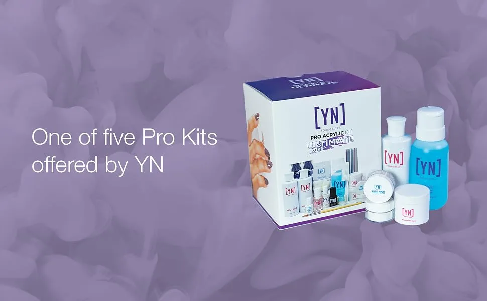 Young Nails Professional Kits & Accessories for Home Nail Kit, Starter Kit, Beginners, and/or Nail Professionals Ultimate Acrylic Kit - One of Five