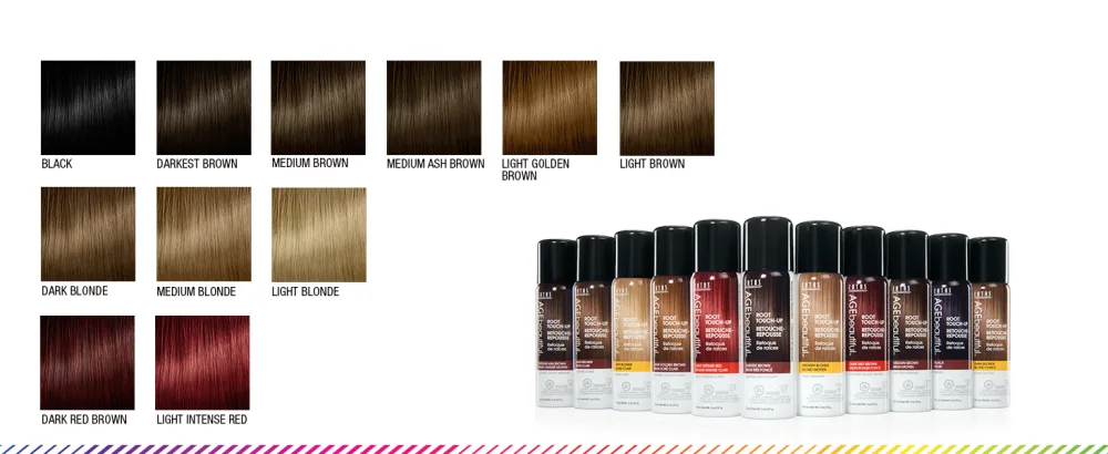 AGEbeautiful Root Touch Up Hair Color Spray | Touch-Up Gray Concealer | Temporary Cover Up | Black/Brown/Blonde/Red Dark Red Brown - AGE Beautiful Root Touch-Up Gray Concealer Cover Up