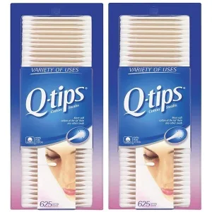 Q-Tips Cotton Swabs, 625 Count, Pack of 2 - Q-Tips Cotton Swabs
