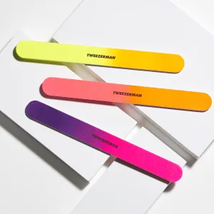 Tweezerman Piece Neon Hot Nail Files, Assorted 3 Count - image