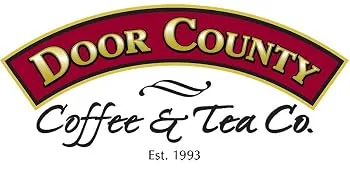 Door County Coffee - Chocolate Cherry, Chocolate Cherry Flavored Whole Bean Coffee - Medium Roast, 10 oz Bag Chocolate Cherry 10 Ounce (Pack of 1) - Door County Coffee Logo