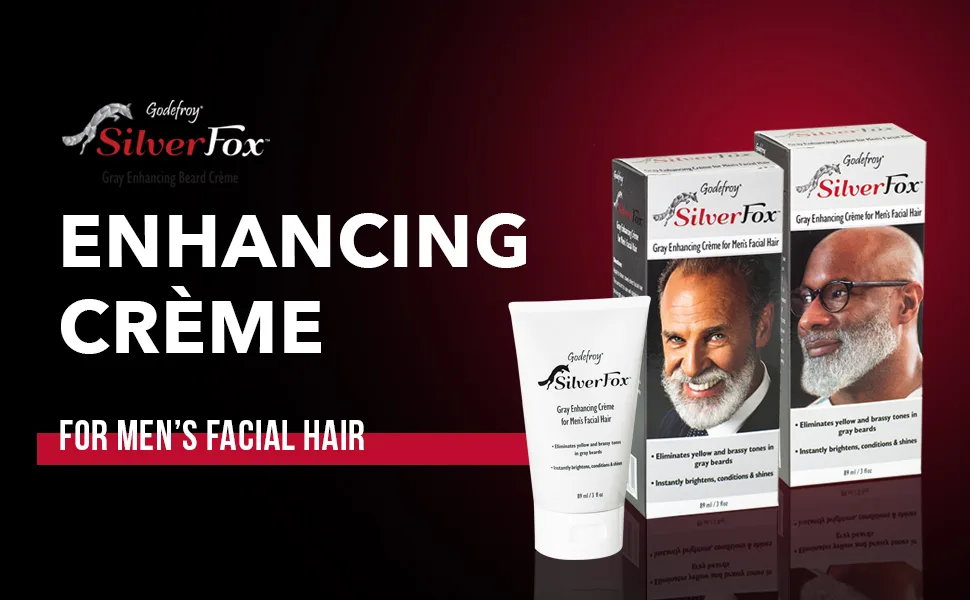 Godefroy Silver Fox Men's Silver And Gray Beard Brightener For Ethnic Hair Types, 3 Fluid Ounce - whitener whiten white grey beard brightenter brighten yellow brassy old man grandpa mustache color