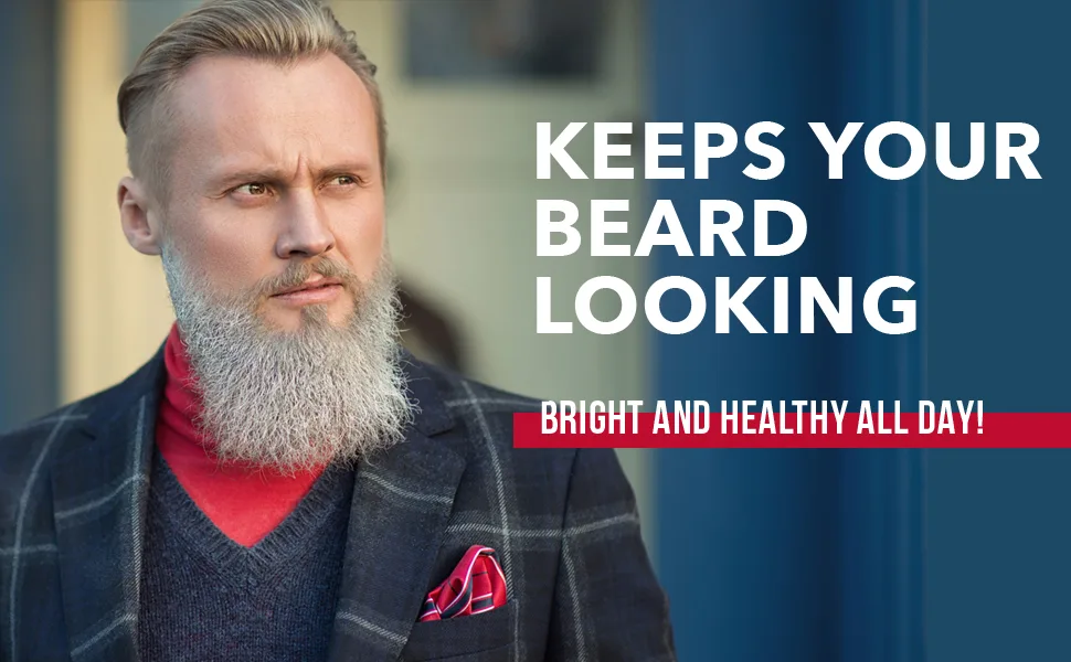 Godefroy Silver Fox Men's Silver And Gray Beard Brightener For Ethnic Hair Types, 3 Fluid Ounce - whitener whiten white grey beard brightenter brighten yellow brassy old man grandpa mustache dye ink