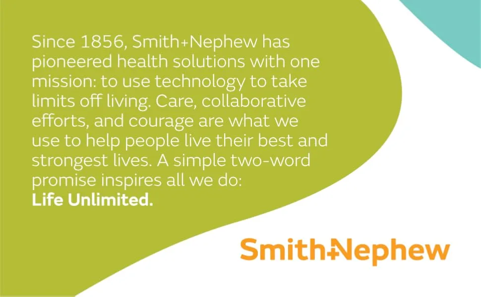 Uni Solve Adhesive Remover Wipes, 50 Each (2) - The Smith+Nephew wound care supplies mission. Text reads,