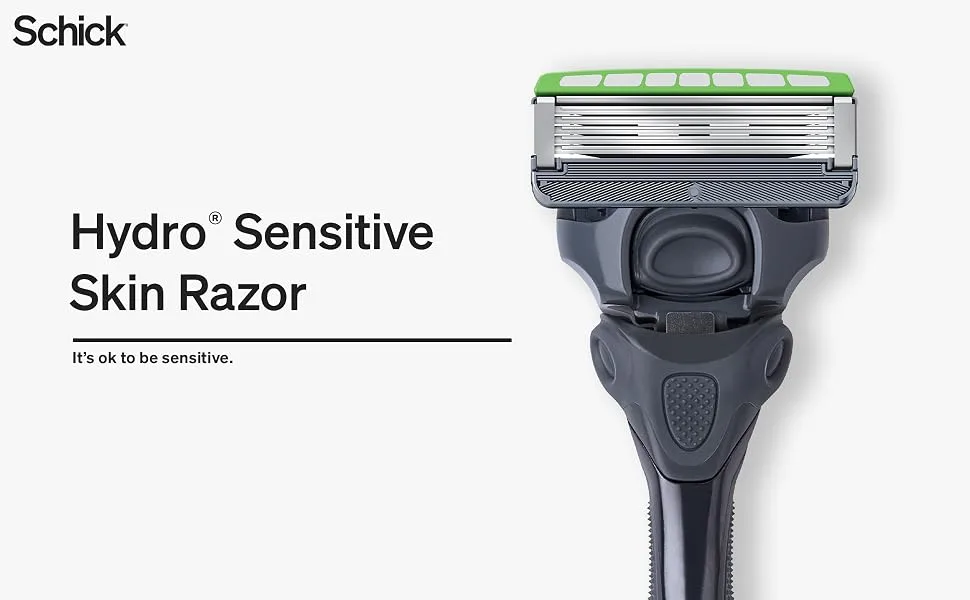 Schick Hydro Sensitive Refills  Schick Razor Refills for Men, Mens Razor Refills, 8 Count - schick hydro mens razor face razor dry skin sensitive 5 blade Gillette