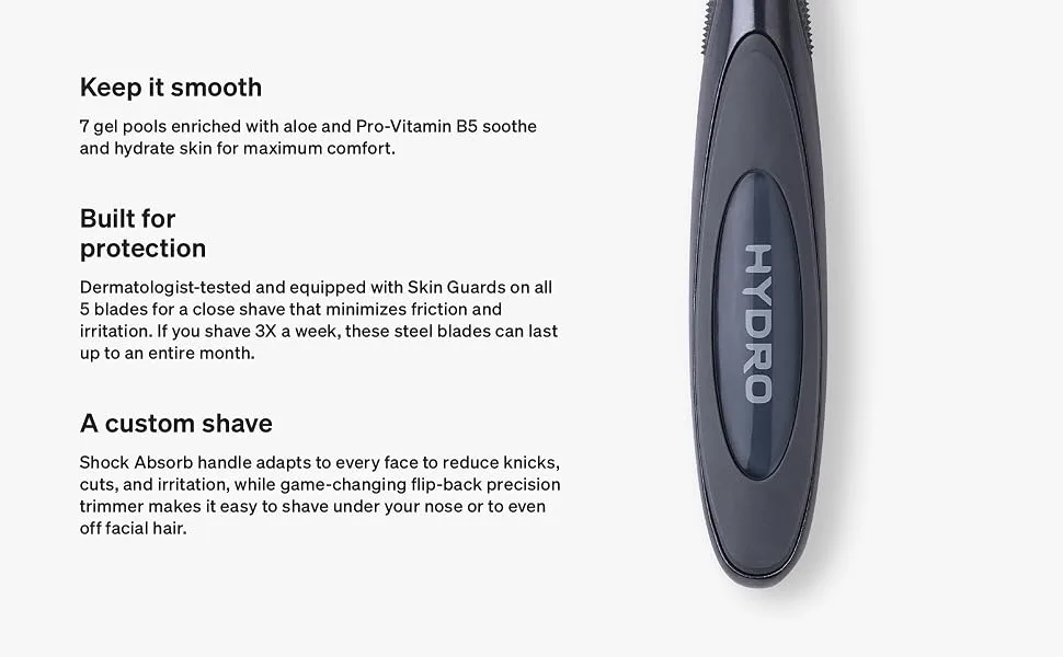 Schick Hydro Sensitive Refills  Schick Razor Refills for Men, Mens Razor Refills, 8 Count - schick hydro mens razor face razor dry skin sensitive 5 blade Gillette