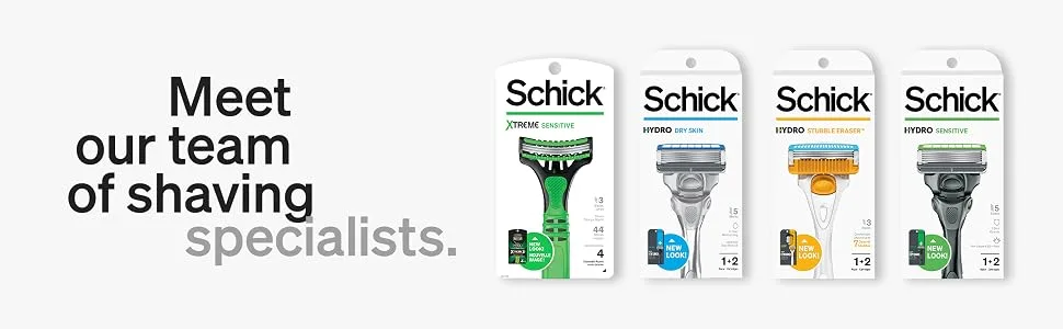 Schick Hydro Sensitive Refills  Schick Razor Refills for Men, Mens Razor Refills, 8 Count - schick hydro mens sensitive razor face razor Gillette 3 blade clean shave