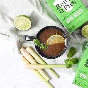 Kettle and Fire Turmeric Ginger Chicken Bone Broth, Keto, Paleo, and Whole 30 Approved, Gluten Free, High in Protein and Collagen, 6 Pack 16.9 Ounce (Pack of 6) - product information 7