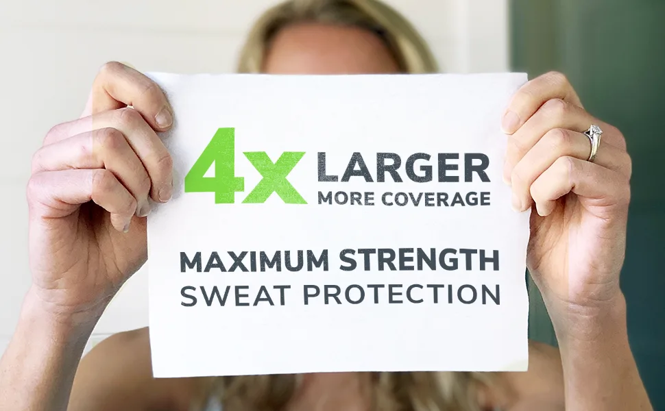 SweatBlock Maximum Strength Antiperspirant Sweat Wipes - For Excessive Sweat Protection - Extra Large - Up to 7 day protection per use - 10 Count - Unisex - sweat blocking deodorant for women wear anything with confidence and anti sweat Presription Strength