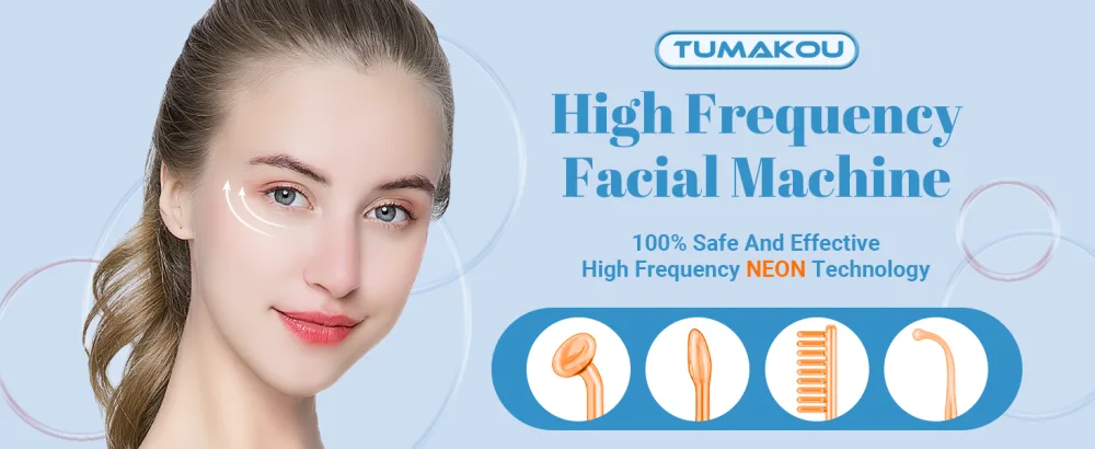 High Frequency Facial Machine - TUMAKOU Portable Handheld High Frequency Facial Skin Wand Machine with 4 Different Tubes - product information 11