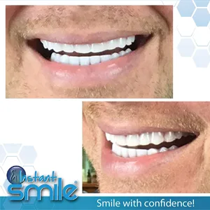Instant Smile Comfort Fit Flex Teeth - Upper and Lower Matching Set, Bright White Shade! Fix Your Smile at Home Within Minutes! 4 Piece Set - Instant Smile Comfort Fit Flex Teeth - Upper and Lower Matching Set, Bright White Shade! Fix Your