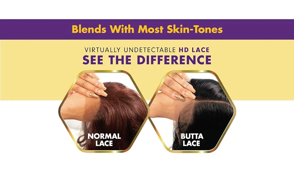 Sensationnel Butta lace wig unit 3 (1B) - Butta Lace Lace Comparison