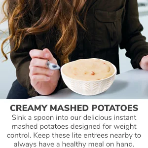 WonderSlim Instant Mashed Potatoes, Garlic, 110 Calories, 11g Protein, 1g Fat, 3g Fiber (7ct) Garlic 1 Box - 7 Count - creamy protein mashed potatoes delicious designed for weight control lite entree healthy starch