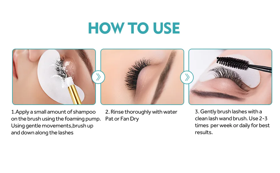 Eyelash Extension Cleanser 200ML /Clean Extension Lashes And Nature Lashes/This Lash Shampoo Suit For Home Use And Salon Use 200ML Eyelash extension Cleanser - lash shampoo