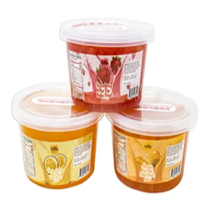 Fusion Select Bursting Boba Popping Boba Pearls - Fruit Tea Snack Toppings (Passion Fruit, Mango, and Lychee) Passion Fruit, Mango, and Lychee 3 Piece Assortment - Complete1