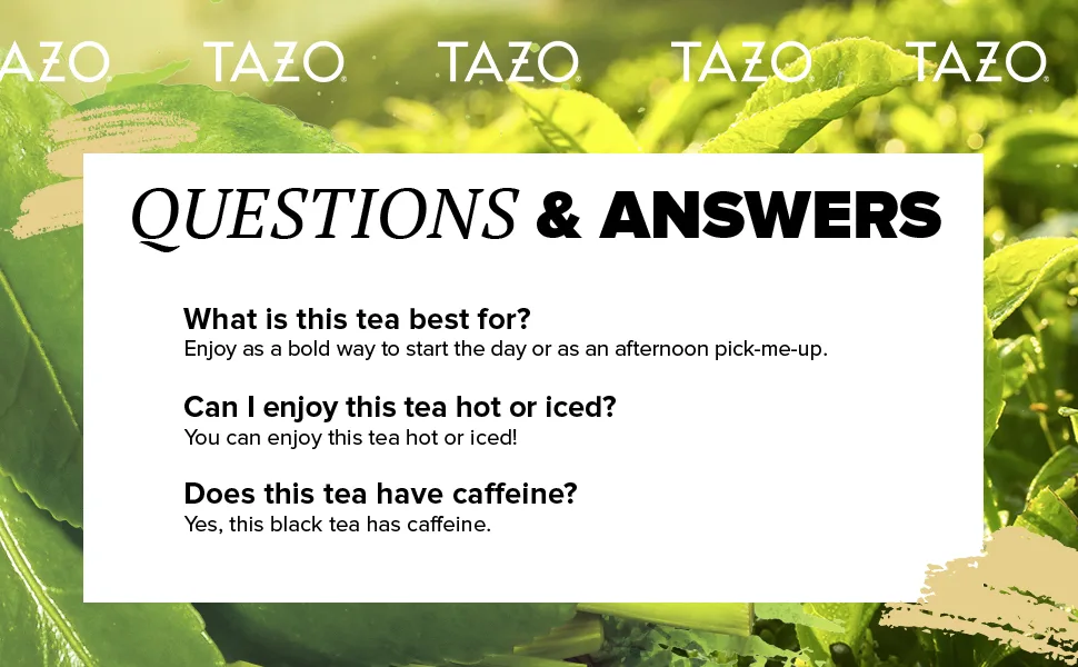 TAZO K-Cups for Bold Traditional Breakfast-Style Black Tea, 22 Tea Bags 22 Count - Questions & Answers