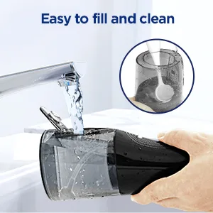 Elifloss Water Dental flosser Oral Irrigator with 4 Modes, 7 Tips, Adjustable Intensity IPX7 Waterproof - easy to fill