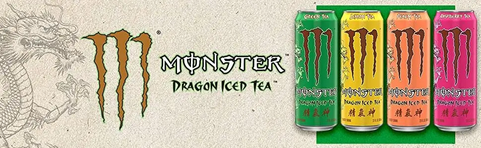 Monster Energy Dragon Iced Raspberry Tea, 23 Fl Oz (Pack of 12) - product information 1