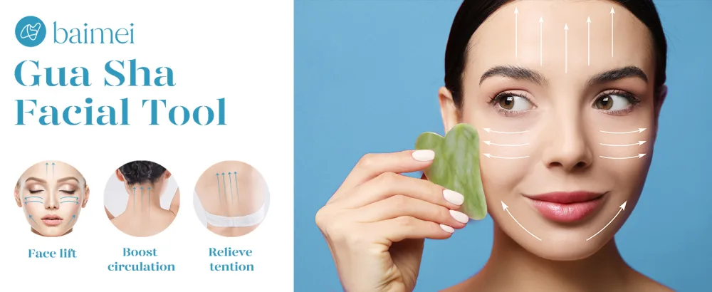 BAIMEI Ice Roller for Face and Gua Sha Facial Tools, Ice Face Roller Reduces Puffiness Migraine Pain Relief-Pink - Ice Roller