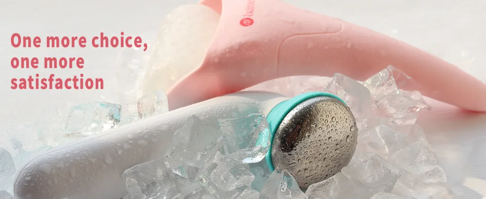 BAIMEI Ice Roller for Face and Gua Sha Facial Tools, Ice Face Roller Reduces Puffiness Migraine Pain Relief-Pink - Ice Roller