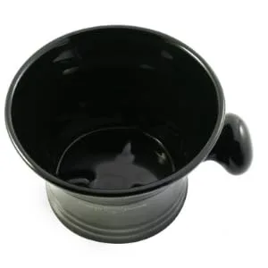 Edwin Jagger Porcelain Shaving Bowl with Handle (Ebony-Black) - product information 3