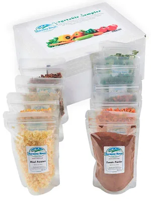 Harmony House Dehydrated Vegetable Sampler  15 Count Variety Pack, Resealable Zip Pouches, For Cooking, Camping, Emergency Supply and More 15 Piece Set - product