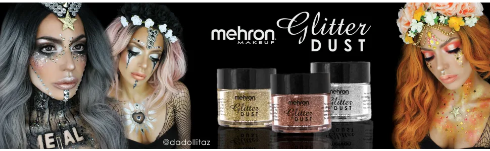 Mehron Makeup GlitterDust (.25 oz) (Holographic Silver) - image