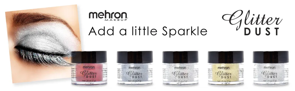 Mehron Makeup GlitterDust (.25 oz) (Holographic Silver) - image