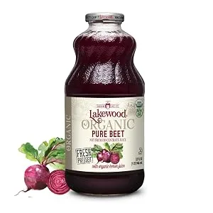 Lakewood Organic Pure Beet, Fresh Pressed, Beetroot, 32 Fl Oz, Pack of 6 - Pure Beet Juice