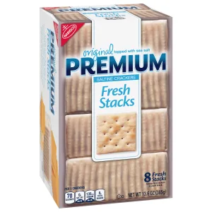 Premium Original Fresh Stacks Saltine Crackers, 6 - 13.6 Ounce Boxes (Pack of 6) Fresh Stacks 13.6 Ounce (Pack of 6) - image