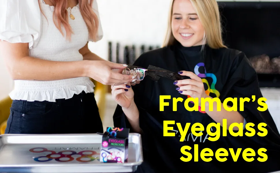 FRAMAR Eyeglass Sleeves - Covers for Eye Glasses against Hair Color, Hair Dye - 200 ct - framar