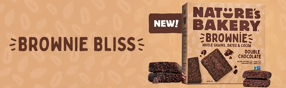 Natures Bakery Whole Wheat Fig Bars, Double Chocolate Brownie, Real Fruit, Vegan, Non-GMO, Snack bar, 1 box with 12 twin packs (12 twin packs) - Brownie Header