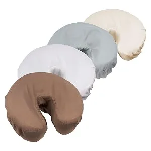 Body Linen Tranquility Microfiber Massage Face Rest Covers for Massage Tables and Chairs - Durable, Lightweight and Extra Soft Microfiber Face Cradle Covers - 10 Pack White 10 Count (Pack of 1) White - Microfiber Face Cradle Covers in 4 Colors