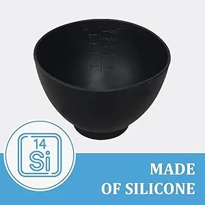 ForPro Silicone Mixing Bowl, Black, Flexible, Odorless, for Mixing Facials, Massage, Body & Other Products, 14 oz 14 oz. - ForPro Silicone Mixing Bowl Black Flexible Odorless for Mixing Facials Massage Body & Other Products