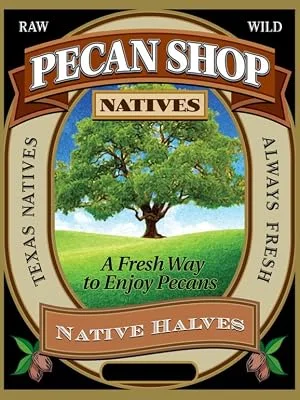 Pecan Shop Just harvested Unsprayed Raw Organic Practice 12 oz Fresh Texas Native Pecan Halves-Fresh Direct Ship 12 Ounce (Pack of 1) - Pecan Shop Unsprayed Raw Wild-Harvested Fresh Texas Native Pecan Halves