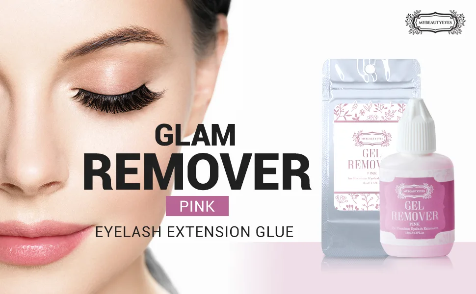 Gel Remover for Eyelash Extension/Quickly and Easily Removes Eyelash Extension Adhesive/Fast Dissolution Time / 15ml (Pink) - Gel Remover Pink Head