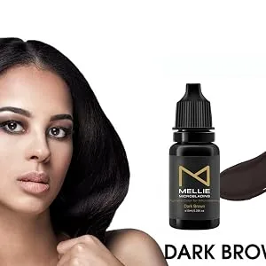 Mellie Microblading Pigment  10 ml/.35fl.oz | Medical Grade | No Mixing | Long Lasting for Professionals Permanent Make Up Supplies (Dark Brown) - product information 3