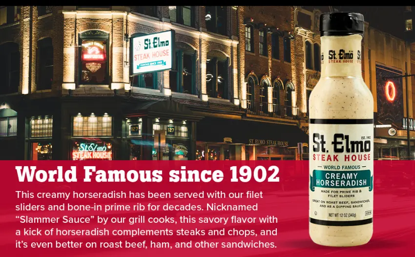 St. Elmo Steak House Creamy Horseradish, Great with Steaks and Other Meats 12 Ounce (Pack of 1) - bookbinder
