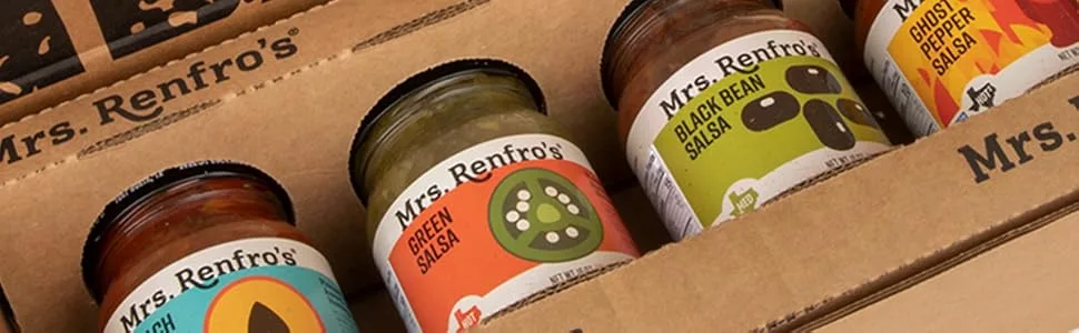 Mrs. Renfros Mango Habanero Salsa Non-GMO, Gluten-Free (16-oz. jars, 4-pack) Mango Habenaro 16 Ounce (Pack of 4) - box shipper