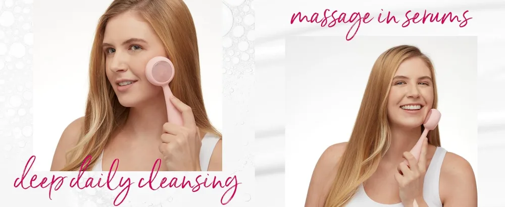 PMD Clean Pro - Smart Facial Cleansing Device with Silicone Brush & ActiveWarmth Anti-Aging Massager Blush - 4002-RQ-BTF-Premium-4