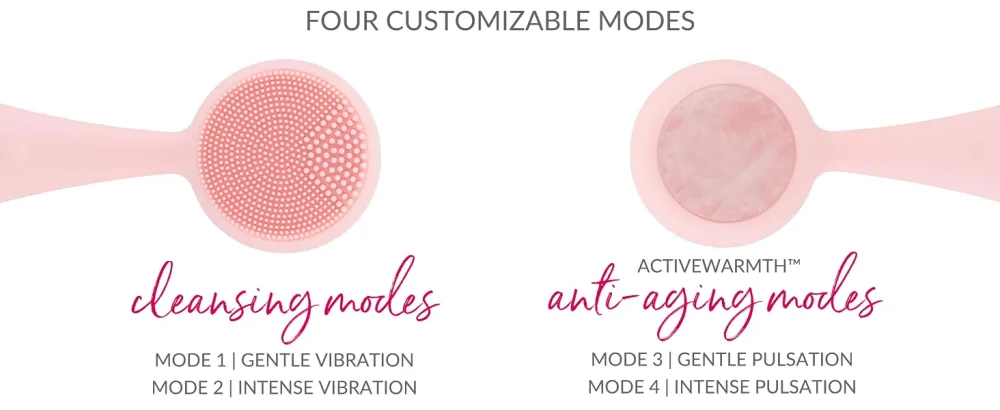 PMD Clean Pro - Smart Facial Cleansing Device with Silicone Brush & ActiveWarmth Anti-Aging Massager Blush - 4002-RQ-BTF-Premium-5